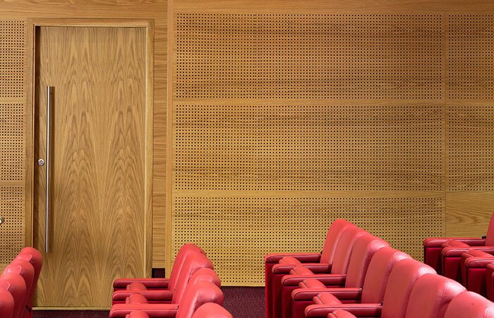 acoustic perforated wood panels