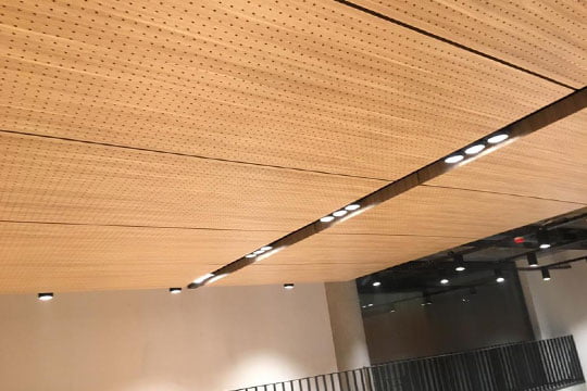akustik ahşap asma tavan paneli